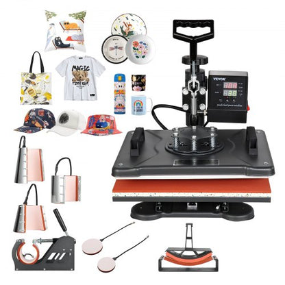 8in1 Heat Press Machine 12x15 Digital Transfer Press For TShirts Mugs Hats Plates  Caps  Profession 1