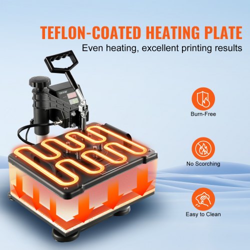 8in1 Heat Press Machine 12x15 Digital Transfer Press For TShirts Mugs Hats Plates  Caps  Profession 5
