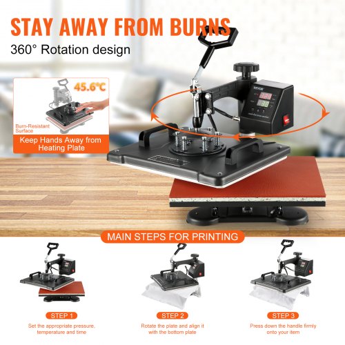 8in1 Heat Press Machine 12x15 Digital Transfer Press For TShirts Mugs Hats Plates  Caps  Profession 6