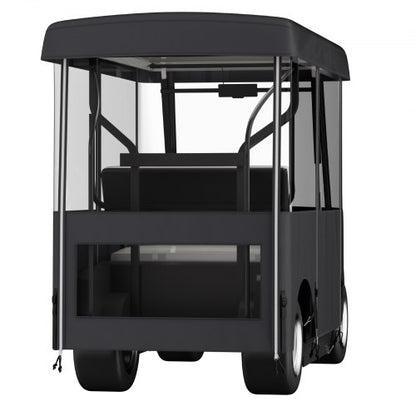 300D Waterproof Golf Cart Cover For 4Person 4Sided Fairway Deluxe Driving Enclosure With Clear PVC  9