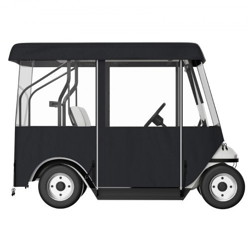 300D Waterproof Golf Cart Cover For 4Person 4Sided Fairway Deluxe Driving Enclosure With Clear PVC  10