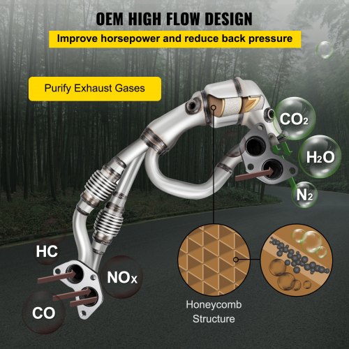 Direct Fit High Flow Catalytic Converter Front Exhaust Manifold Compatible With Subaru Impreza Lega 3