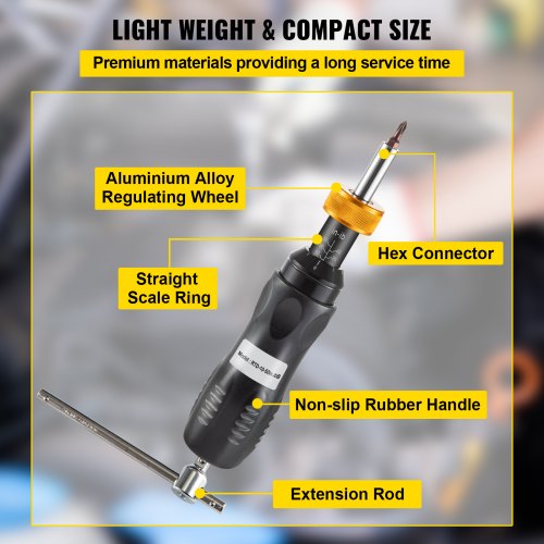 Adjustable Torque Screwdriver Electrician 1050 Inlbs 5 Accuracy 5 Inlb Increment With Bits  Case 4