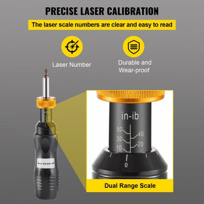 Adjustable Torque Screwdriver Electrician 1050 Inlbs 5 Accuracy 5 Inlb Increment With Bits  Case 6