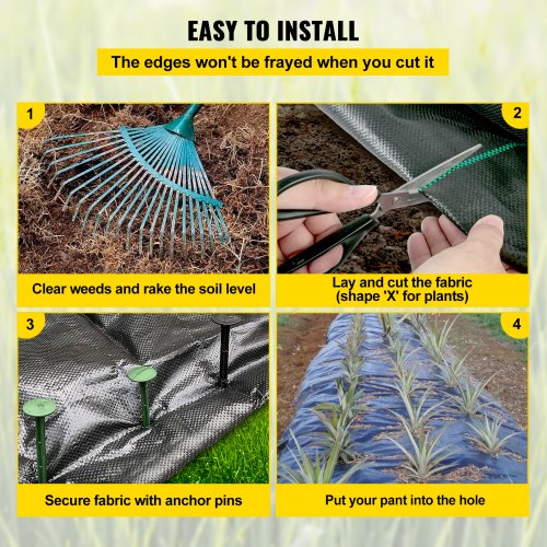 58oz Landscape Fabric Weed Barrier 3ft X 300ft Heavy Duty Woven Cover Mat  Black Geotextile For Gar 5