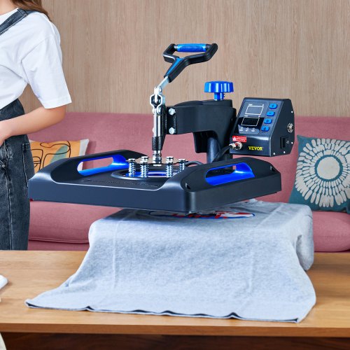 Heat Press Machine, Digital Sublimation T-Shirt & Vinyl Transfer Printer with Swing Away Design, Fast Heating