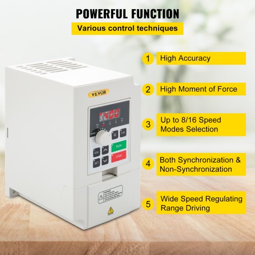 AC Input Variable Frequency CNC Drive Inverter, VFD HP Motor Speed Controller for CNC Machines & Industrial Equipment