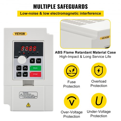 AC Input Variable Frequency CNC Drive Inverter, VFD HP Motor Speed Controller for CNC Machines & Industrial Equipment