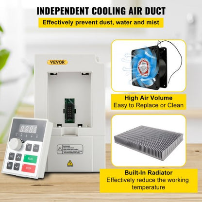 AC Input Variable Frequency CNC Drive Inverter, VFD HP Motor Speed Controller for CNC Machines & Industrial Equipment