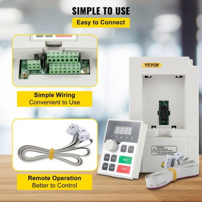 AC Input Variable Frequency CNC Drive Inverter, VFD HP Motor Speed Controller for CNC Machines & Industrial Equipment