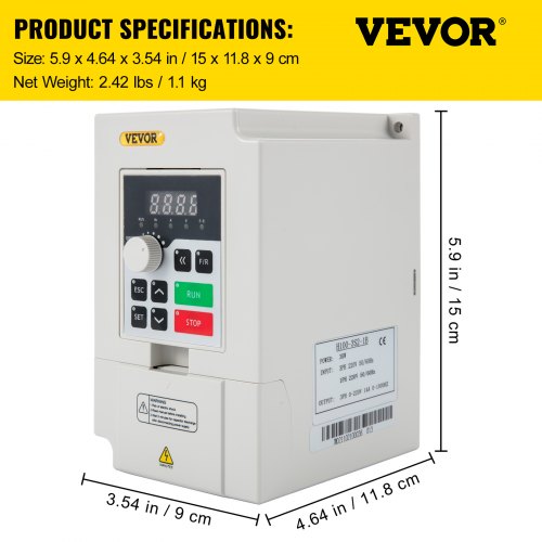 AC Input Variable Frequency CNC Drive Inverter, VFD HP Motor Speed Controller for CNC Machines & Industrial Equipment