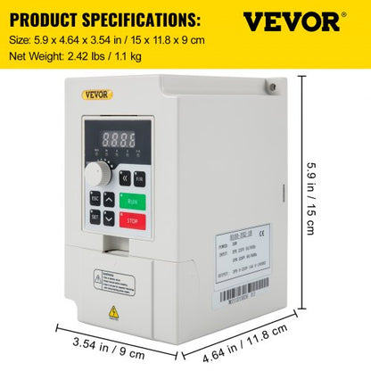 AC Input Variable Frequency CNC Drive Inverter, VFD HP Motor Speed Controller for CNC Machines & Industrial Equipment