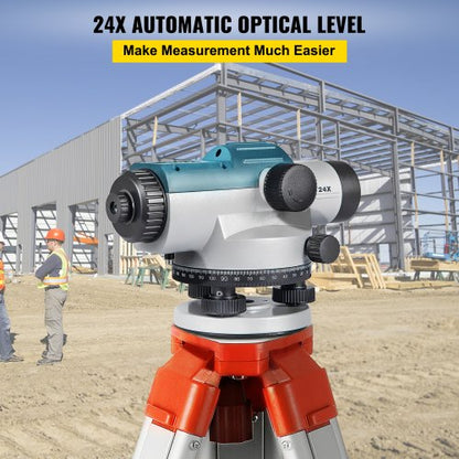Automatic Optical Level Auto Level Kit, High Precision Builders Level with Magnetic Dampened Compensator, IP Waterproof