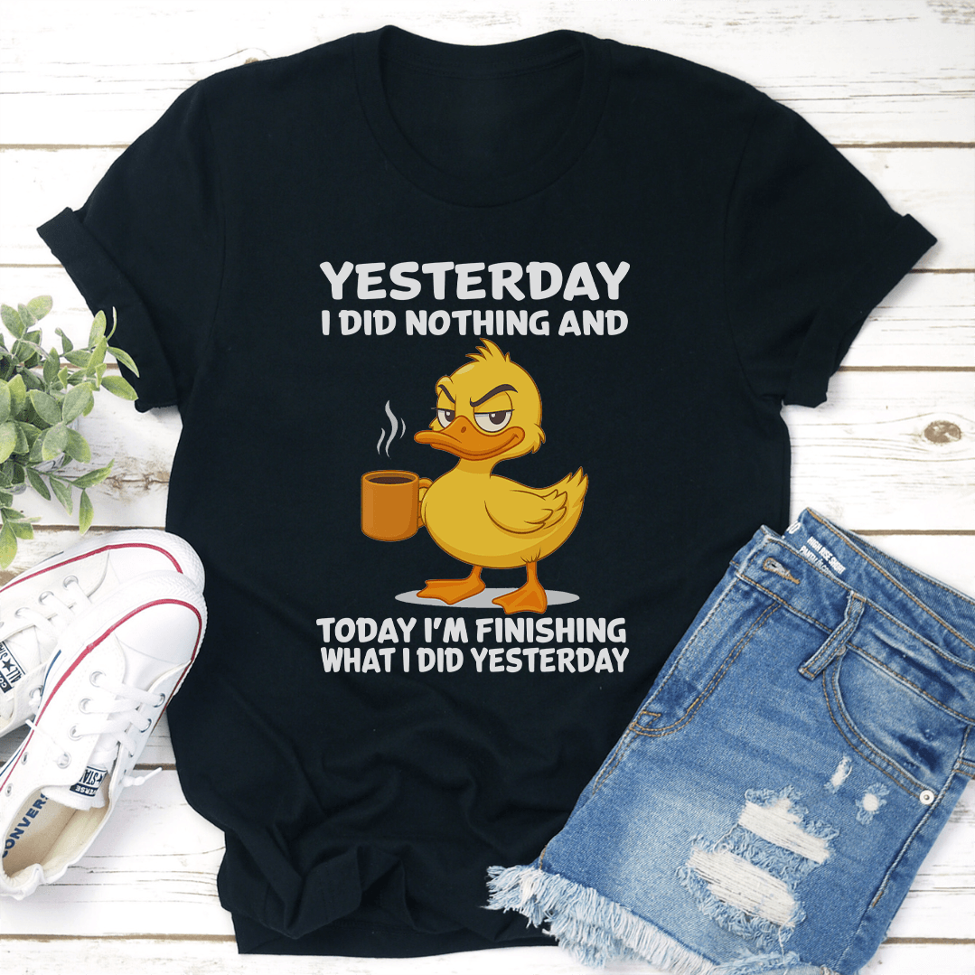 Yesterday I Did Nothing And Today Tee