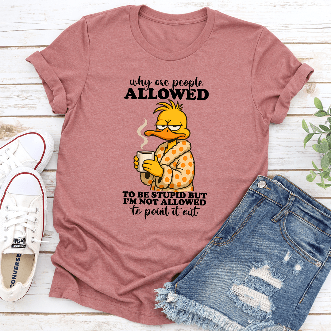 Why Are People Allowed To Be Stupid Tee 2