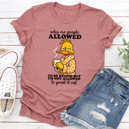 Why Are People Allowed To Be Stupid Tee 2