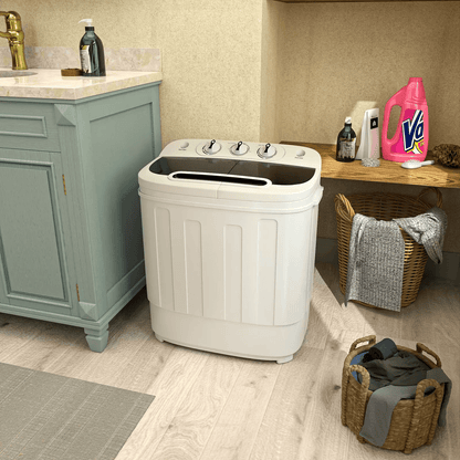 Compact Twin Tub Washing Machine With Spin Dryer Portable Laundry Solution For Apartments And RVs 6