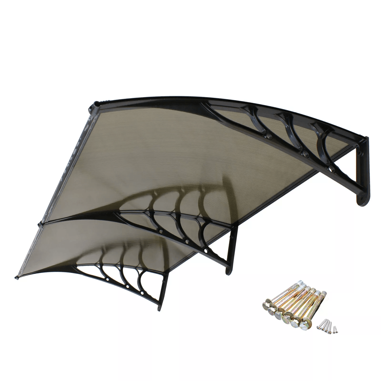80x40 Inch Polycarbonate Window Awning Cover for Front Door Patio and Outdoor Shade