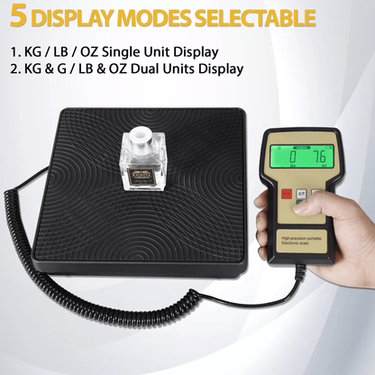 220lb HVAC Refrigerant Charging Scale Digital Freon Scale With Carrying Case For AC Service 5
