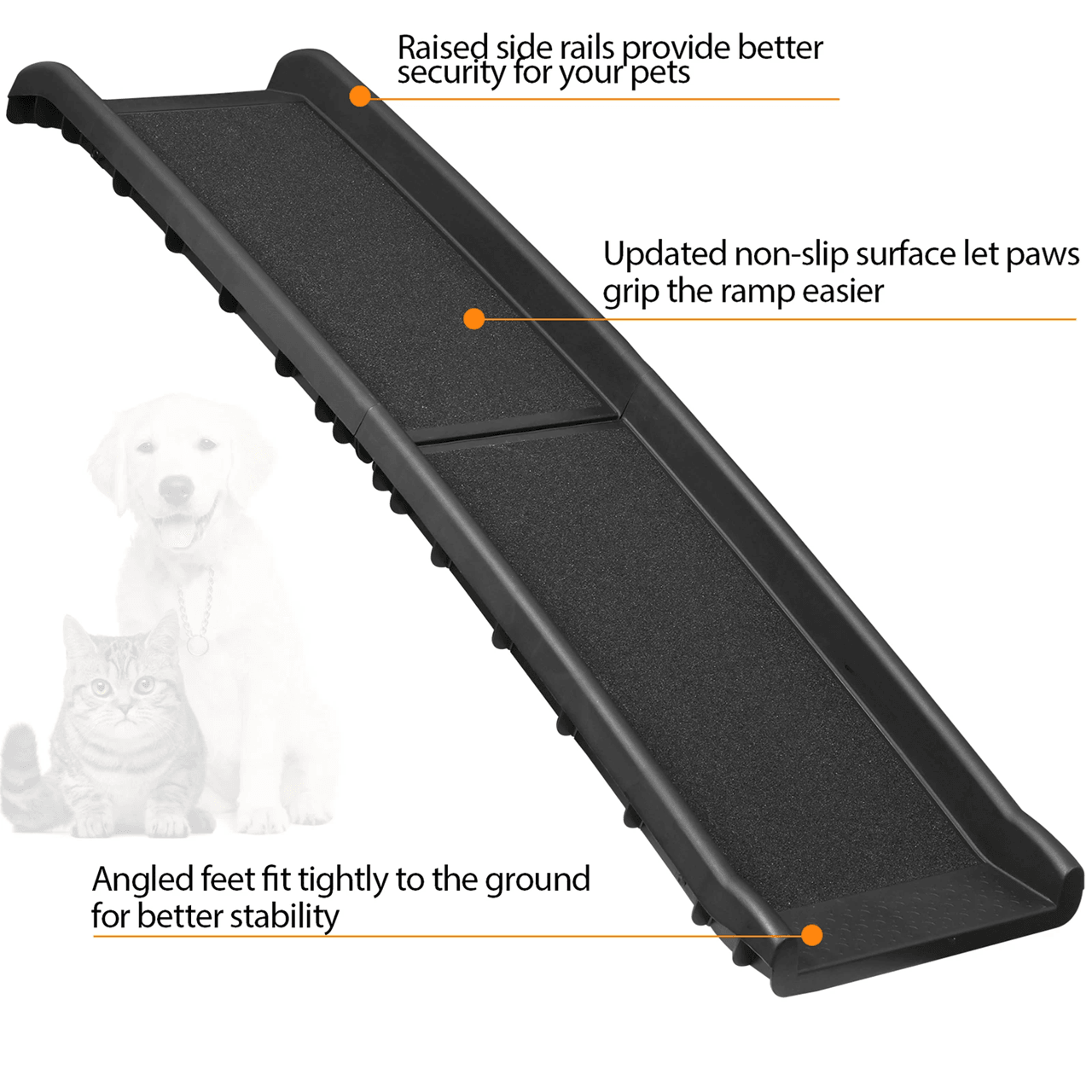 Heavy Duty Folding Dog Ramp For SUV And Car Travel Lightweight And Portable Pet Ramp 10