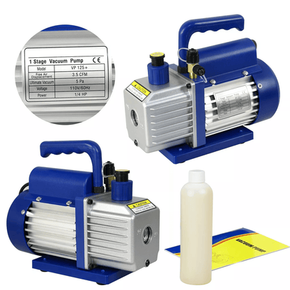 35 CFM Rotary Vane Vacuum Pump 1 By 4 HP For HVAC AC Refrigerant R410a And R134a Systems 7