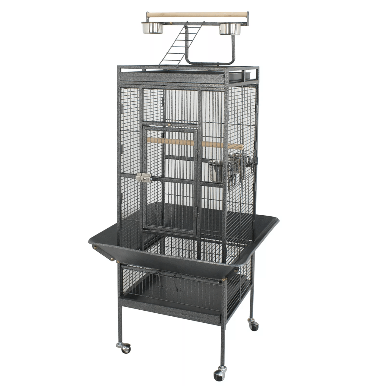 61 Inch Large Bird Cage with Play Top and Stand for Parrots Parakeets Finches and Small Birds