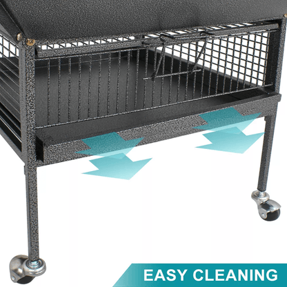 61 Inch Large Bird Cage With Play Top And Stand For Parrots Parakeets Finches And Small Birds 6