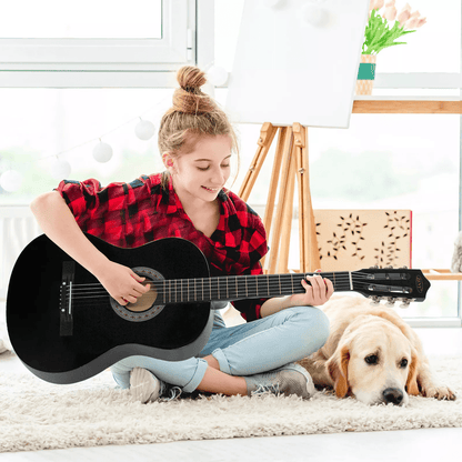 38 Inch Full Size Acoustic Guitar For Beginners With Pick Ideal For Adults And Kids 1