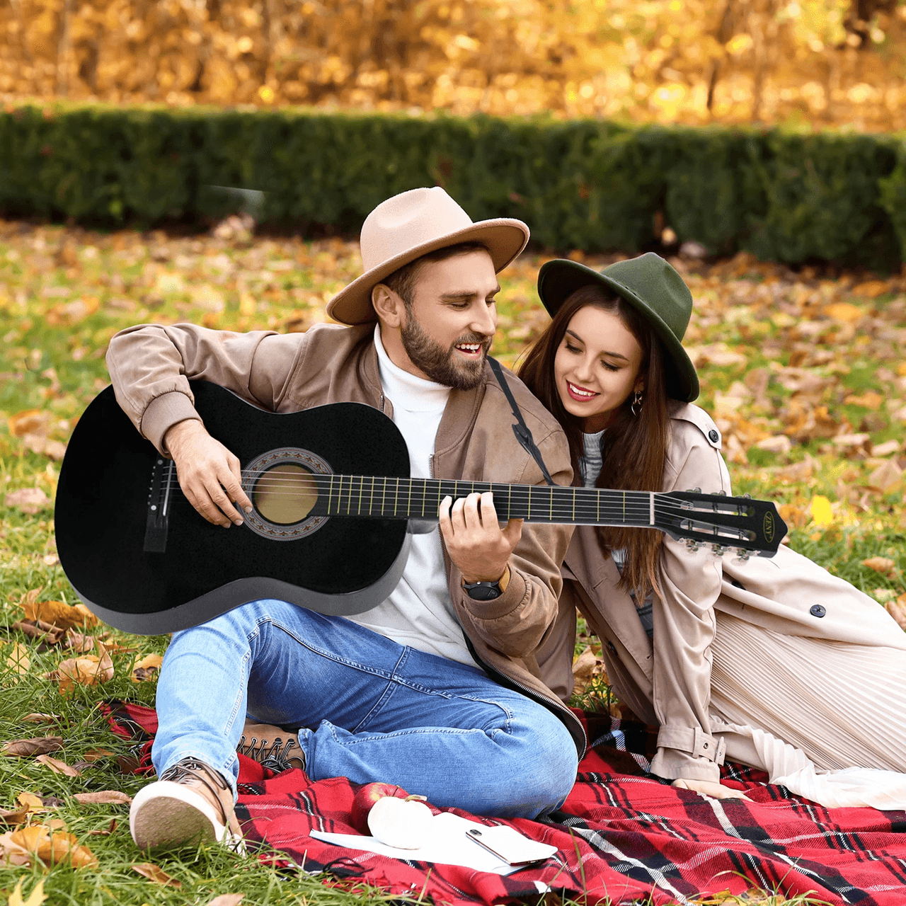 38 Inch Full Size Acoustic Guitar For Beginners With Pick Ideal For Adults And Kids 2