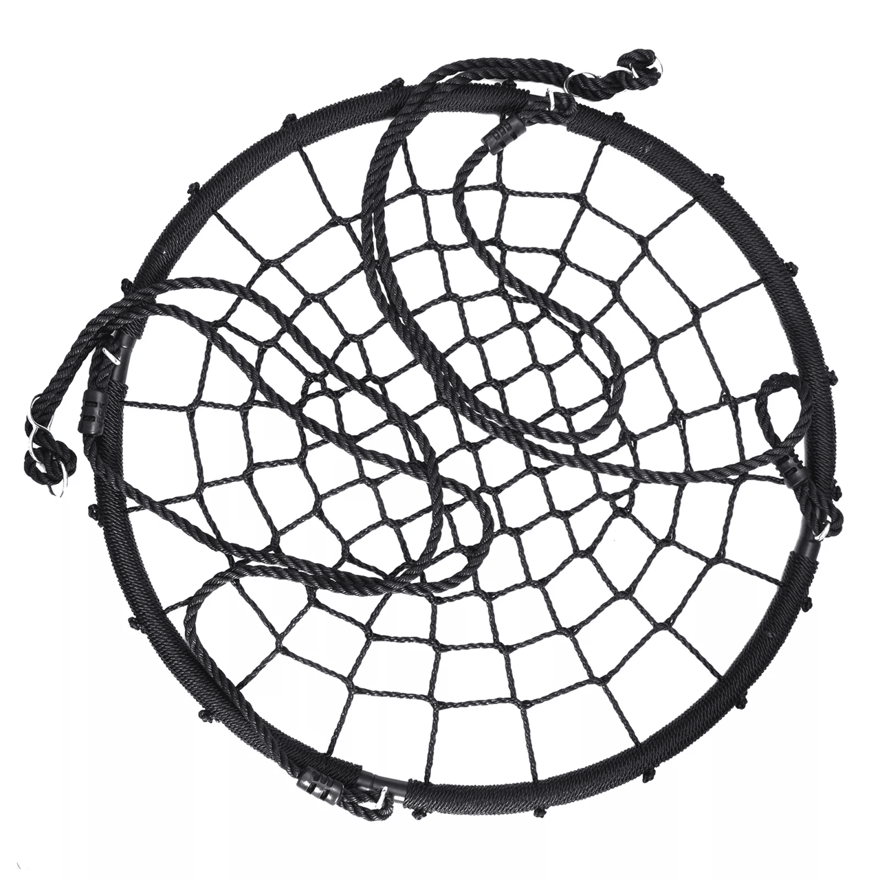 40 Inch Spider Web Tree Swing With Nylon Rope Outdoor Swing For Kids And Adults Up To 600 Pounds 6