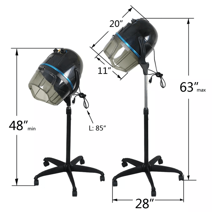1300W Professional Hair Bonnet Dryer With Adjustable Height For Salon And Home Use 1