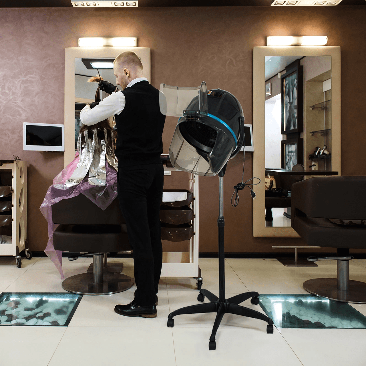 1300W Professional Hair Bonnet Dryer With Adjustable Height For Salon And Home Use 6