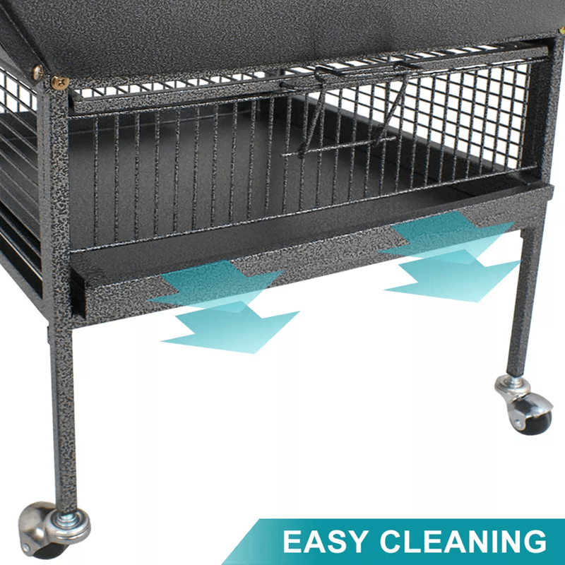 61 Inch Large Bird Cage With Play Top And Stand For Parrots Parakeets And Small Birds 6