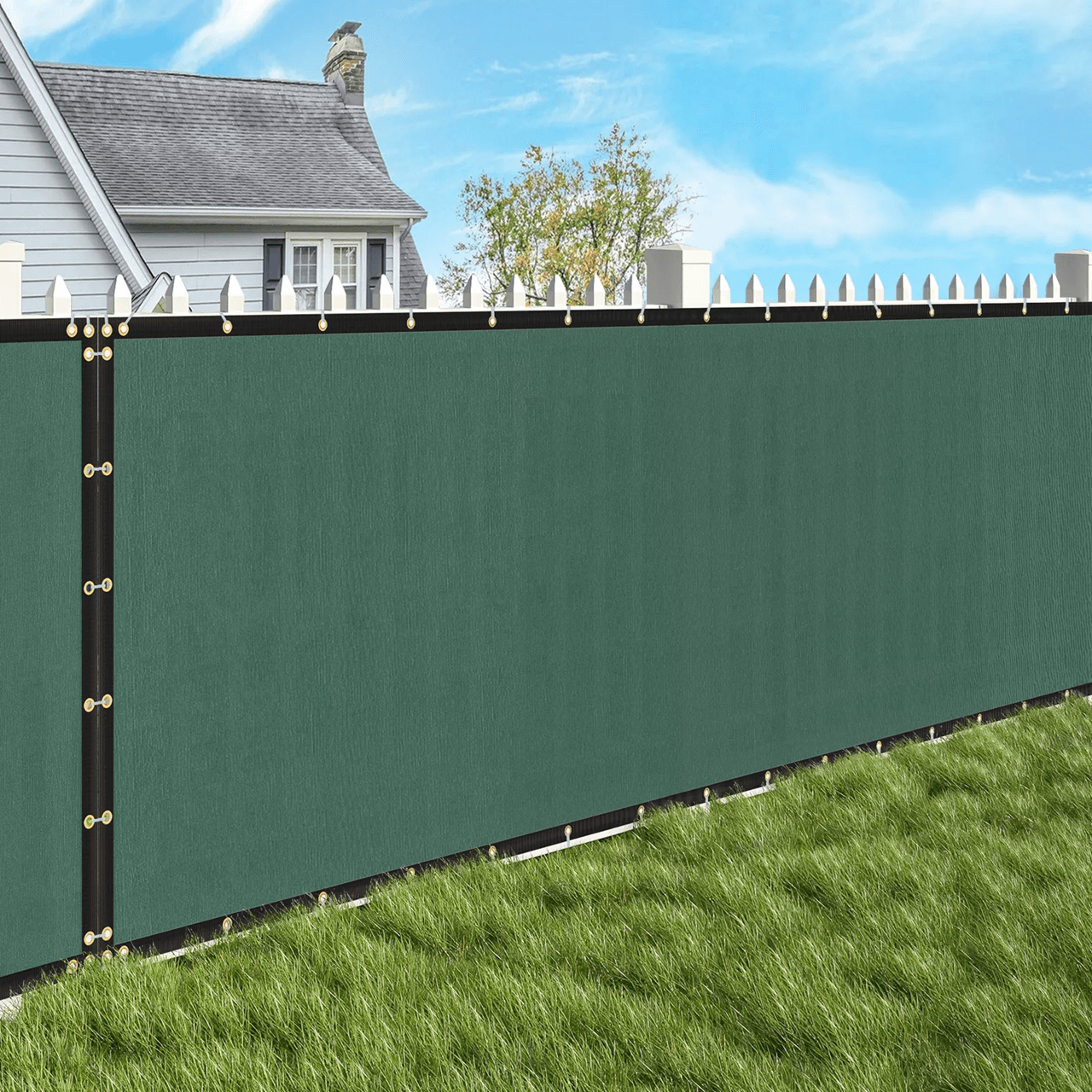 6x50ft Privacy Fence Screen Mesh Shade Cover for Outdoor Patio Garden and Backyard Fencing