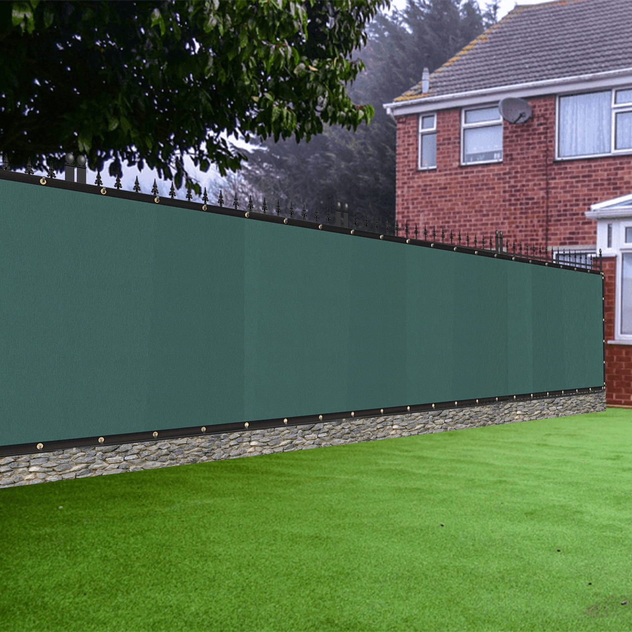 6x50ft Privacy Fence Screen Mesh Shade Cover For Outdoor Patio Garden And Backyard Fencing 6