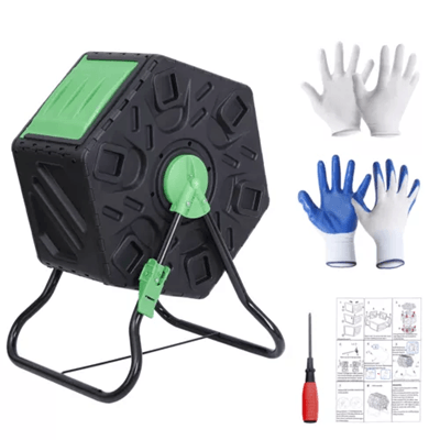 18.5 Gallon Outdoor Compost Tumbler Bin Single Chamber Garden Composter