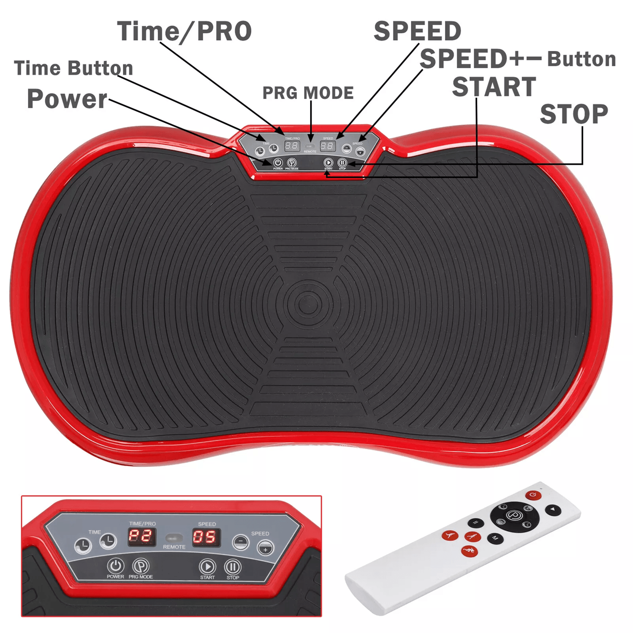 Full Body Vibration Platform Machine With Bluetooth Home Fitness And Massage Trainer 3
