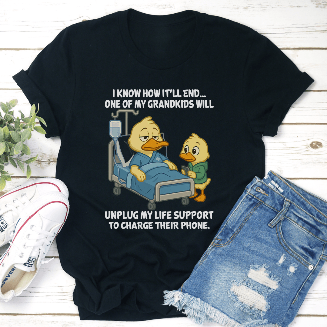 I Know How Itll End One Of My Grandkids Tee 2