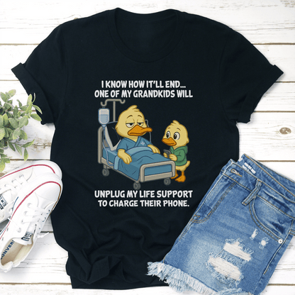 I Know How Itll End One Of My Grandkids Tee 2