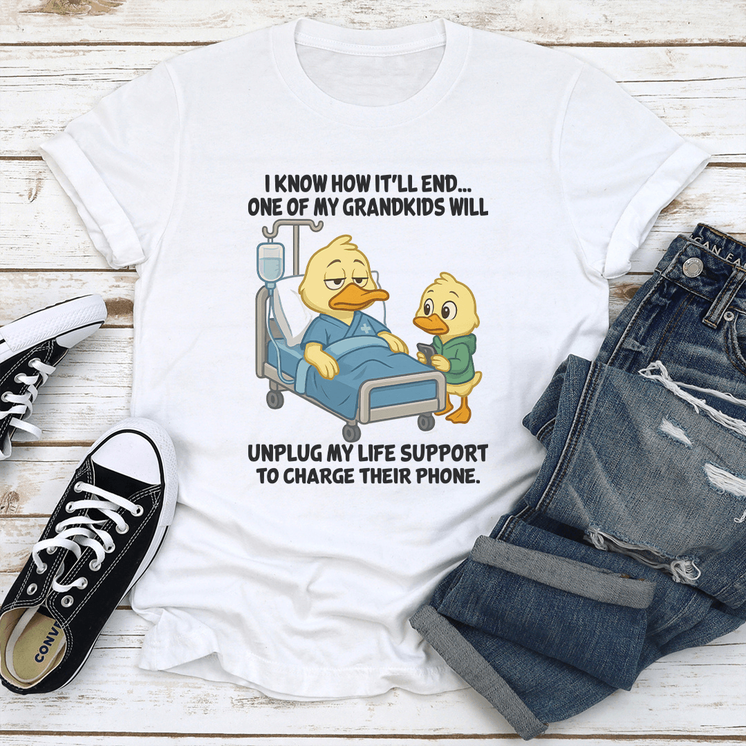 I Know How Itll End One Of My Grandkids Tee 3