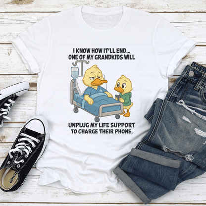 I Know How Itll End One Of My Grandkids Tee 3