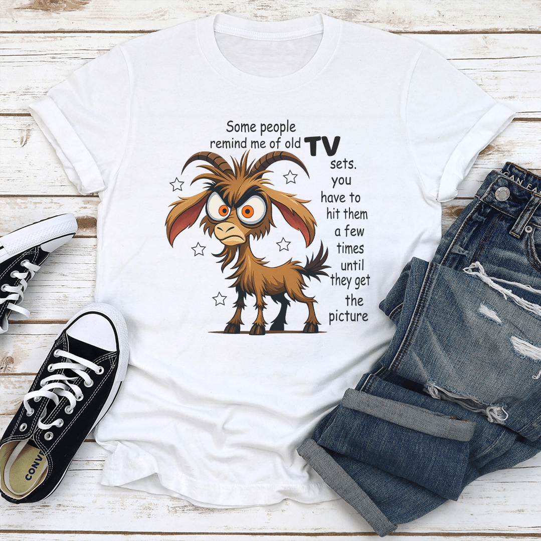 Some People Remind Me Of Old Tv Sets You Have To Hit Them A Few Times Tee 3