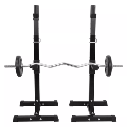 Adjustable Heavy Duty Squat Rack Stands With Barbell Holders For Home Gym Workouts 7