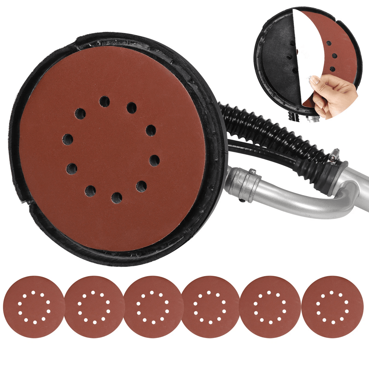 800W Electric Drywall Sander With Adjustable Variable Speed And Dust Collection For Walls And Ceili 2