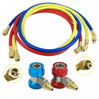 Professional HVAC Manifold Gauge Set With Brass Fittings For R134A R410A R22 Refrigerant Systems 3