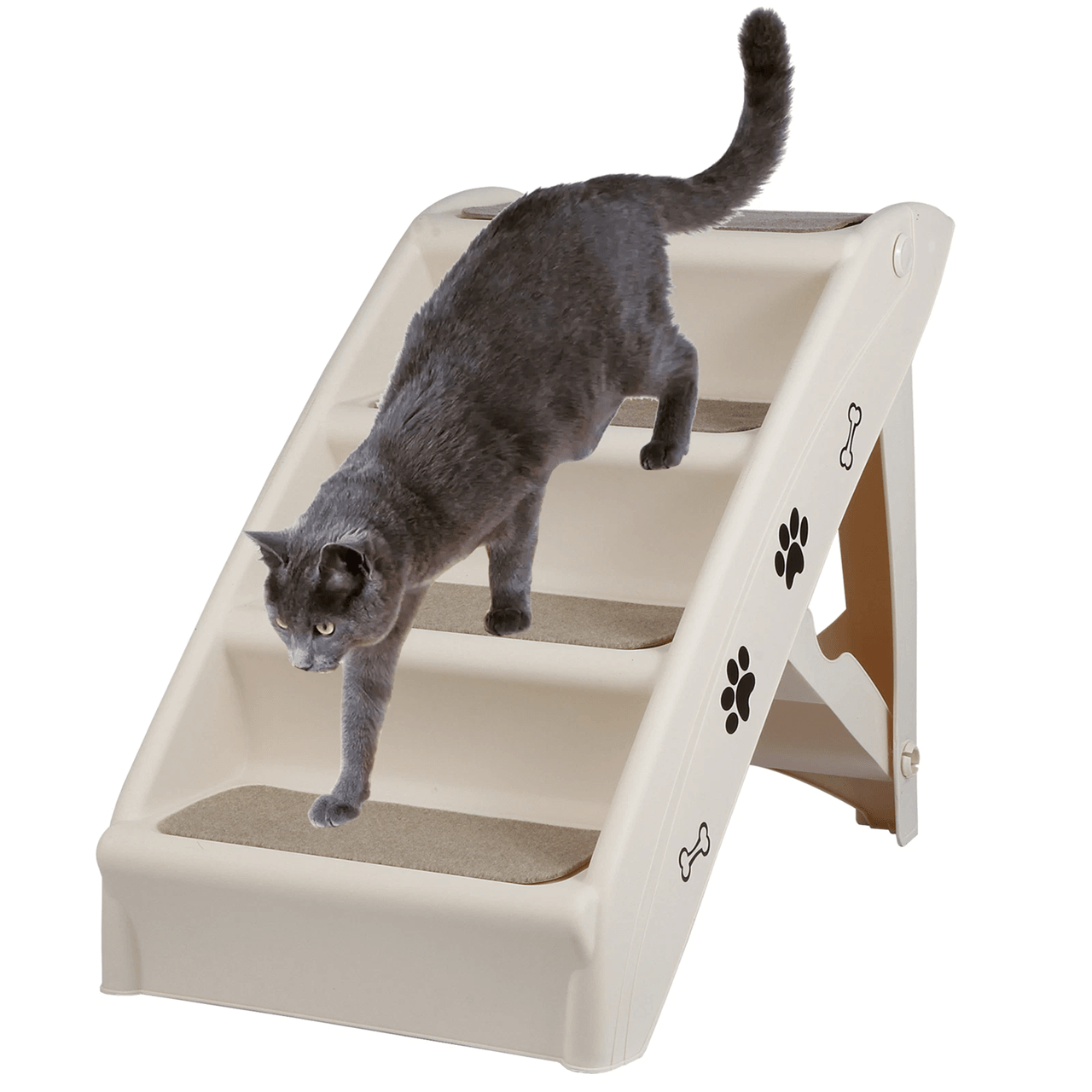 Foldable Lightweight Dog Stairs With Anti Slip Rubber Feet For Beds And Couches Up To 100 Pounds 6