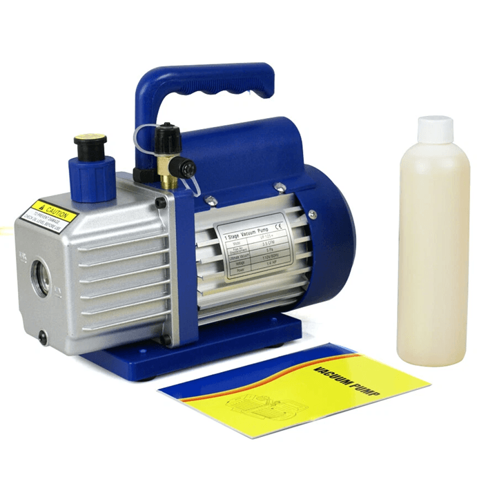 HVAC Vacuum Pump And Manifold Gauge Kit For R134a AC Refrigerant Charging And Diagnostics 1