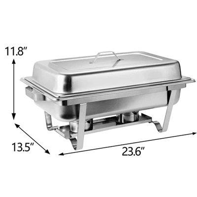 4 Pack Full Size Stainless Steel Chafing Dishes With Lids And Fuel Holders For Buffet Catering 3