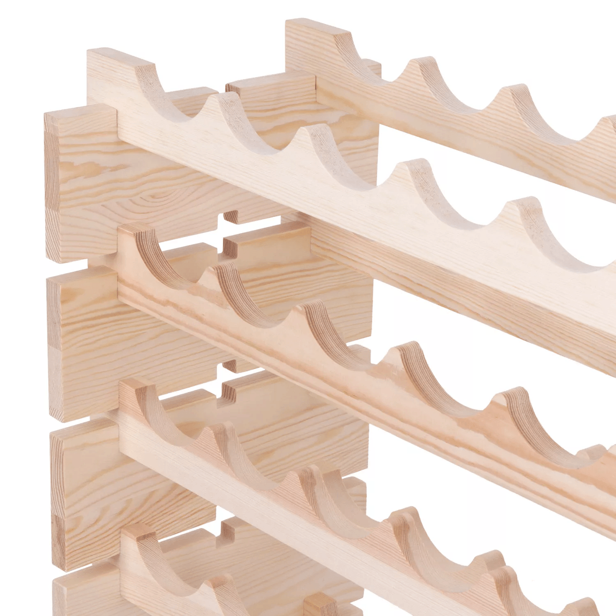 96 Bottle Wooden Wine Rack With 8 Tier Display Shelves For Home Or Kitchen Storage 2