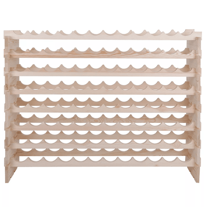 96 Bottle Wooden Wine Rack With 8 Tier Display Shelves For Home Or Kitchen Storage 3